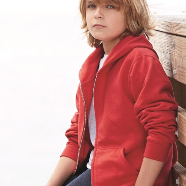 Youth Midweight Full-Zip Hooded Sweatshirt Thumbnail