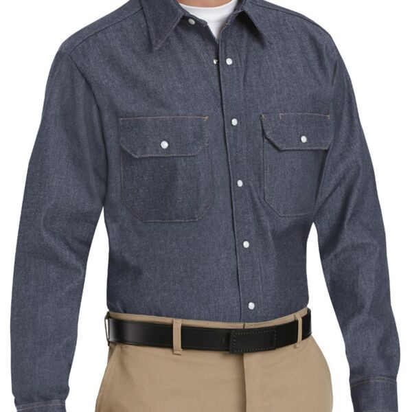 Deluxe Denim Long Sleeve Shirt - Tall Sizes Thumbnail